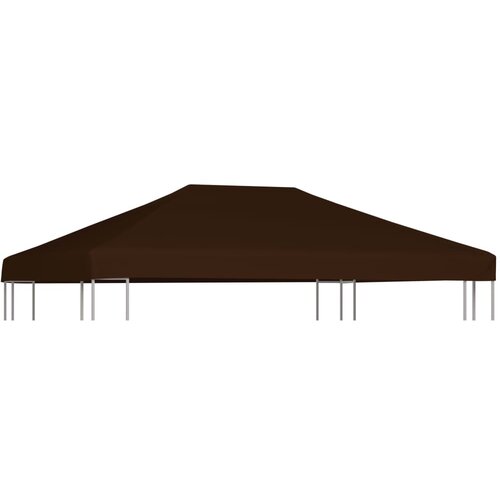 vidaXL Streha za paviljon 310 g/m² 3x4 m rjava Cene