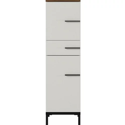 Germania Sivo-bež kupaonski ormarić u dekoru oraha 34x123 cm Yonkers -