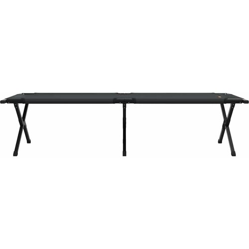  Sklopivi kamperski krevet 2 pcs Crna 193 x 69 x 45 cm Slike