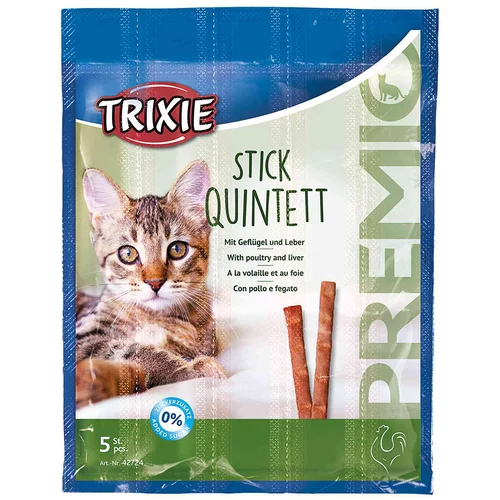 Trixie PREMIO Stick Quintett - s peradi i jetricom (5 x 5 g)