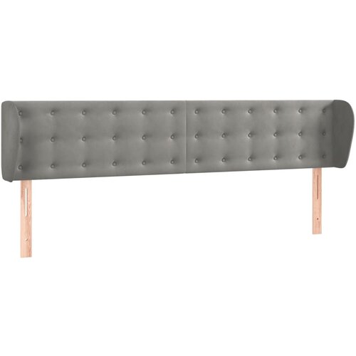 Maison Chic vzglavna omarica - nočna omarica - posteljna omarica z u&amp;scaron;esi svetlo sivo 183x23x78/88 cm žamet, (21708744) Slike