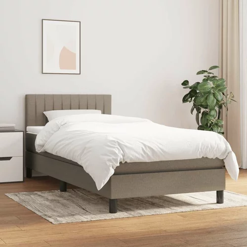  Box spring postelja z vzmetnico taupe 80x200 cm blago, (20883981)