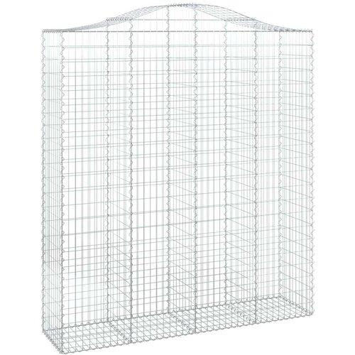 Lučne gabionske ko&amp;scaron;are 6 kom 200x50x220/240cm pocinčano željezo Slike