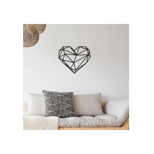Wallxpert Zidna dekoracija Srce, 47x40 cm, 1,2 mm, Crna Slike
