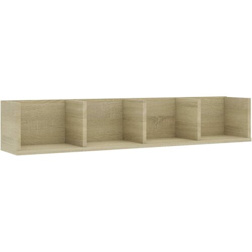 Zidna polica za CD-ove boja hrasta 100 x 18 x 18 cm drvena Slike