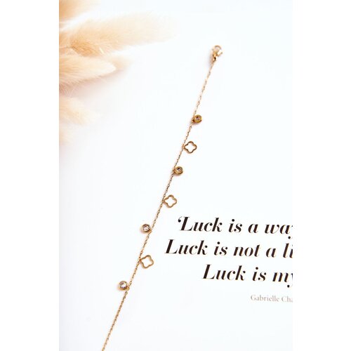 Glam Chic Classic Bracelet On A Thin Chain With Ornaments Gold Cene