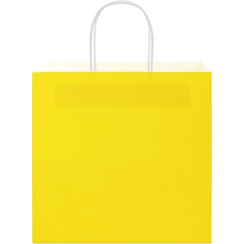  Papirnate vrećice 250 kom s ručkama žute 26x17x25 cm Slike
