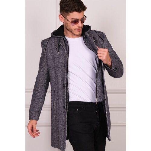 Dewberry PLT8335 MEN&amp;#039;S COAT-DIAGONAL NAVY Slike