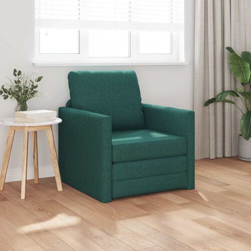 vidaXL Raztegljiva sedežna garnitura Temno zelena 74 x 77 x 81 cm Cene