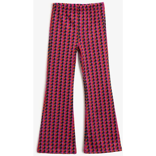 Koton Girl's Purple Patterned Trousers