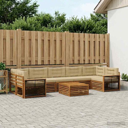  Set vanjskih sofa 8 kom. Prirodna i bež Cijene