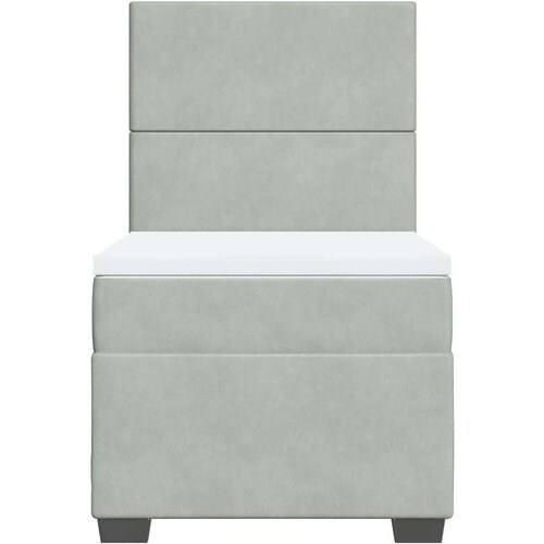 vidaXL box spring krevet s madracem svjetlosivi 90x190 cm baršunasti Cene