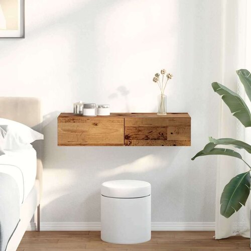 vidaXL Zidna polica s ladicama staro drvo 80x33x17cm konstruirano drvo Cijene