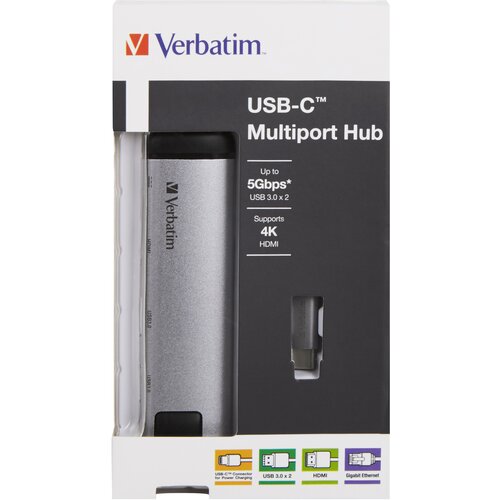 Verbatim USB-C Multiport Hub USB 3.0 HDMI Gigabit Ethernet Cijene