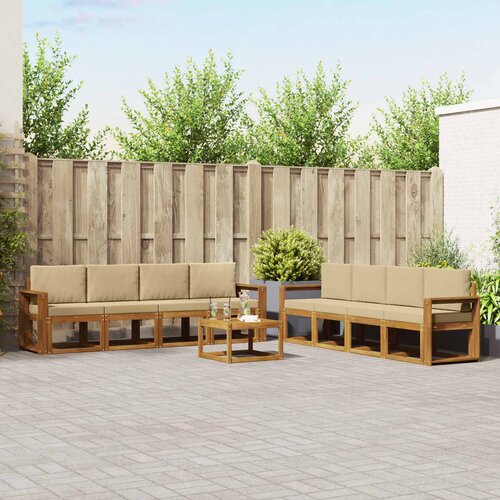  Set vanjskih sofa 9 kom. Prirodna i bež Cijene