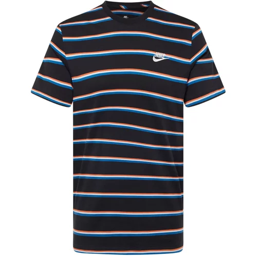 Nike Sportswear Majica 'CLUB' modra / oranžna / črna / bela