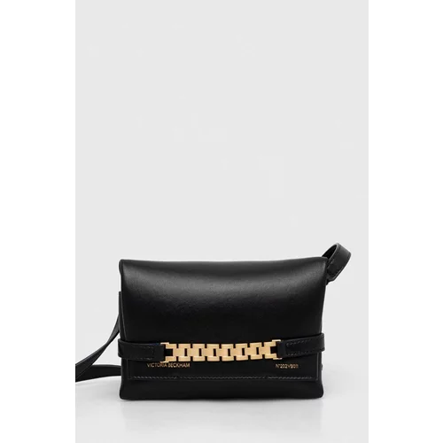 Victoria Beckham Usnjena torbica črna barva