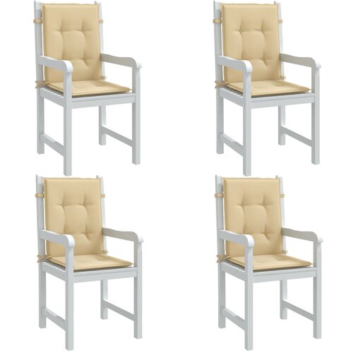 VidaXL Jastuci za stolice 2 kom pro&amp;scaron;arano bež 100x50x4 cm od tkanine Slike