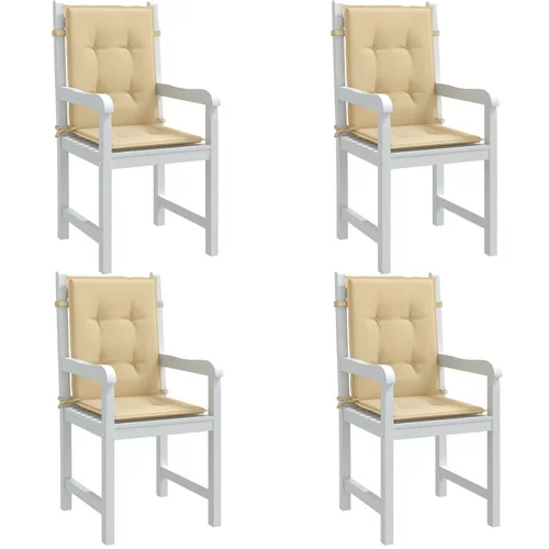 vidaXL Jastuci za stolice 2 kom prošarano bež 100x50x4 cm od tkanine