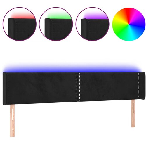 LED uzglavlje crno 163x16x78/88 cm bar&amp;scaron;unasto Slike
