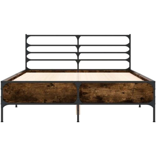 VidaXL okvir kreveta boja hrasta 140x200 cm konstruirano drvo i metal Slike