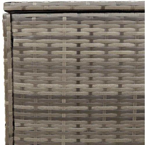  Vanjska kutija za jastuke siva 100x55x55 5 cm poli ratan - Siva Slike