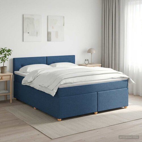  Boxspring krevet s madracem Plava 140 x 200 cm Tkanina Cene