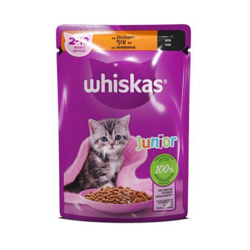 Whiskas vlažna hrana za mačiće - piletina junior 85g Cene