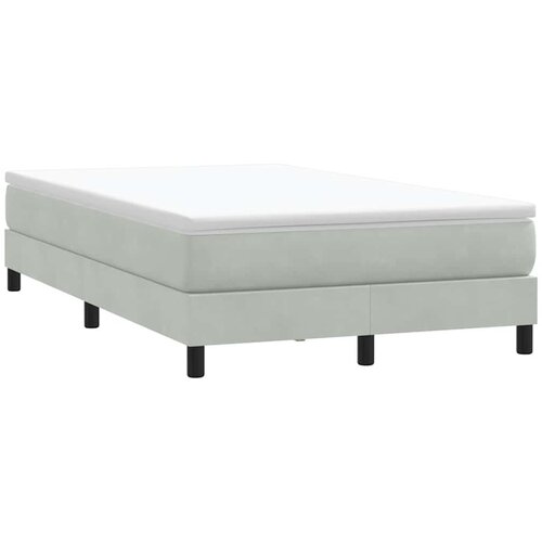 Box Spring krevet bez madraca svijetlo sivi 120x210 cm samt Cijene