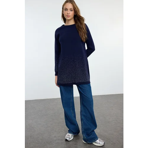 Trendyol Dark Navy Blue Basic Knitwear Sweater