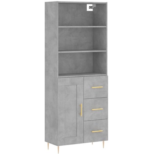 Maison Chic Visoka Komoda - Predalnik betonsko siva 69,5x34x180 cm inženirski les, (21720361) Cene