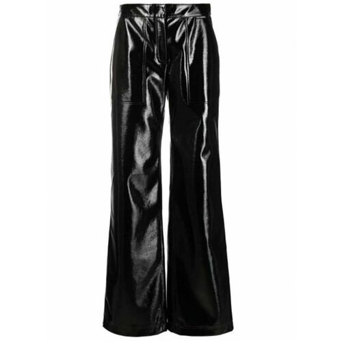 Karl Lagerfeld ženske pantalone Faux Patent Leather pants 226W1003-999 Slike