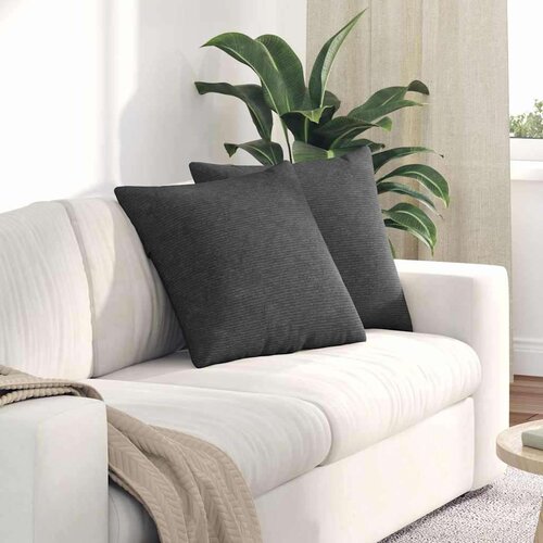 vidaXL Blazine za kavč 2 pcs Temno siva 50 x 50 cm Žametna tkanina Cene