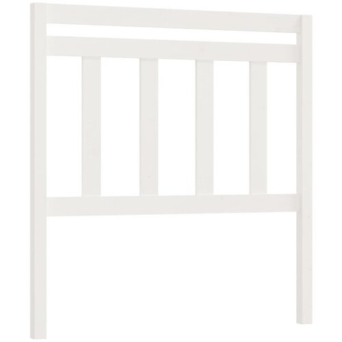 Maison Chic posteljno vzglavje - vzglavna omarica - nočna omarica belo 96x4x100 cm trdna borovina, (21706024) Slike
