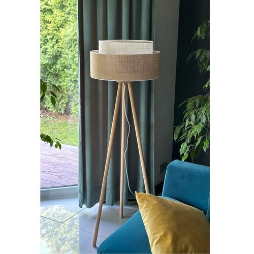  duolla - podna lampa yute boho 1xE27/15W/230V prečnika 45 cm braon/krem Slike