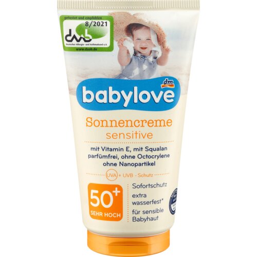 babylove sensitive krema za zaštitu dečije kože od sunca sa veoma visokim faktorom zaštite, SPF50+ 75 ml Cene