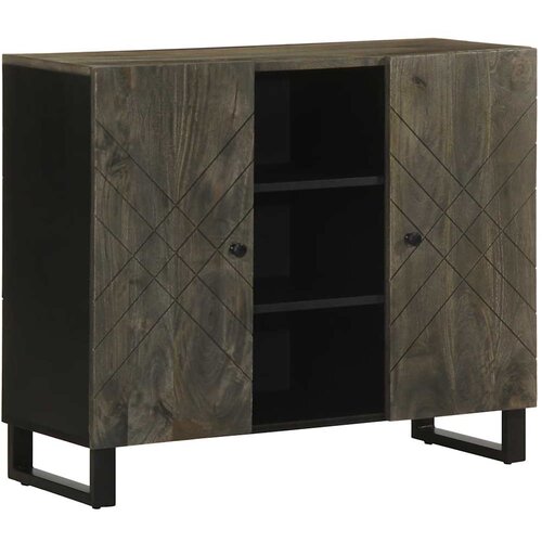 vidaXL Komoda crna 90x33x75 cm Puno drvo Mango Cijene