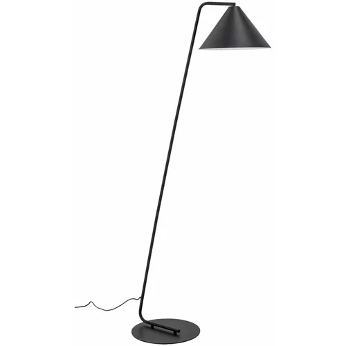 Bloomingville Črna stoječa svetilka s kovinskim senčilom (višina 165 cm) Latisha –