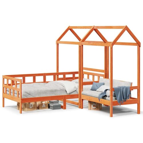 vidaXL set dnevnog kreveta s krovom vo&scaron;tano smeđi 80x200 cm borovina Cijene