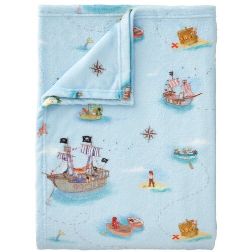 Belle &amp;amp; Boo Plava deka za bebe od mikropli&amp;scaron;a 150x200 cm Pirates &amp;ndash; Slike