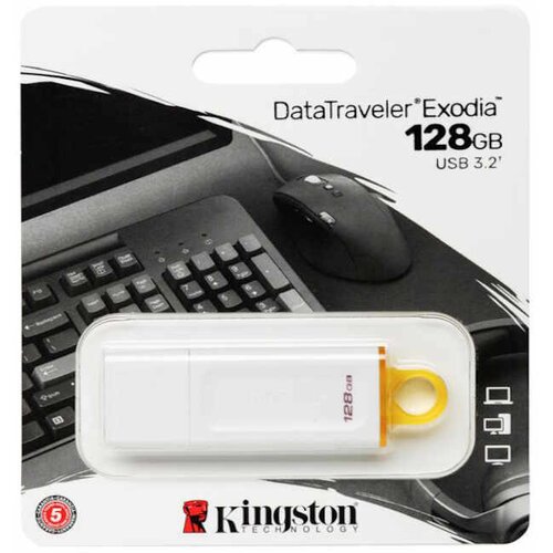 Kingston FD Exodia 128GB USB 3.2, White Slike