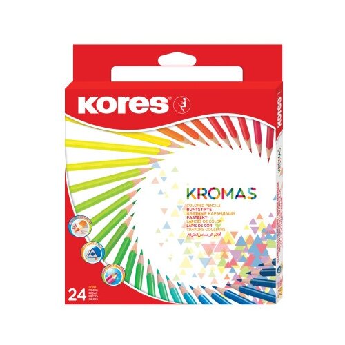  Kores kromas drvene bojice triangular 24/1 7-k93392 ( 38509 ) Cene