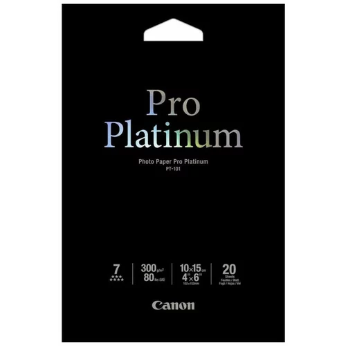 Canon Foto papir Pro Platinum PT-101, 10 x 15 cm, 20 listov, 300 gramov