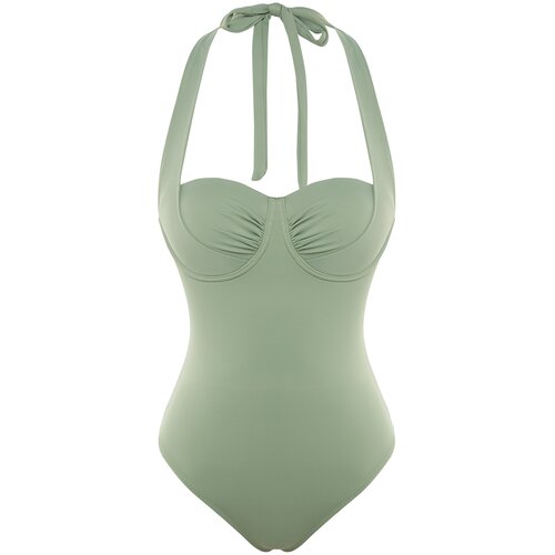Trendyol Swimsuit - Green - Plain Slike