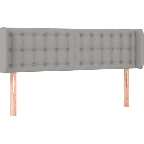 Maison Chic vzglavna omarica - nočna omarica - posteljna omarica z u&scaron;esi svetlo sivo 147x16x78/88 cm blago, (21713068) Cene