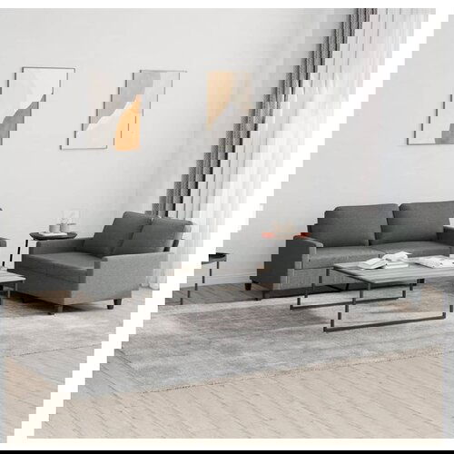VidaXL 2-dijelni set sofa s jastucima tamnosivi od tkanine Slike