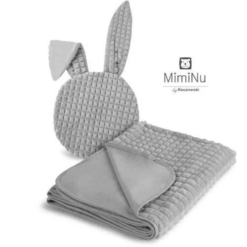 MimiNu Prekrivač i jastuk Zeko Grey