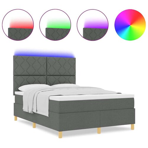 Box spring krevet Tamno siva 160 x 200 cm tkanina Slike