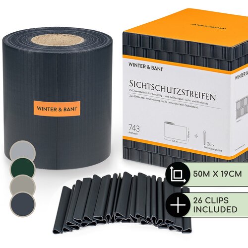 Blumfeldt Zaštitne trake za ogradu, vrtna ograda, PVC, 450 g / m², 50 × 19 cm, kopče Cijene