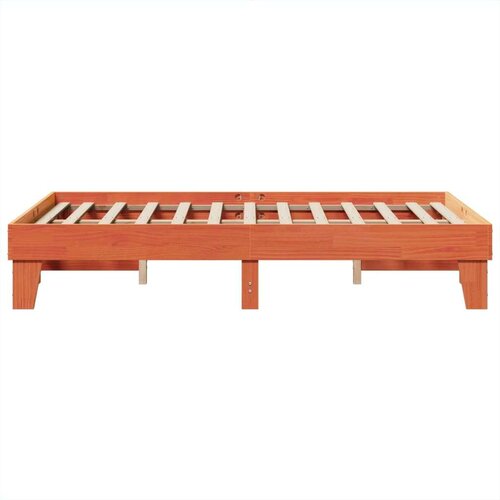 vidaXL Posteljni okvir brez vzmetnice voščeno rjav 120x200 cm borovina Cene
